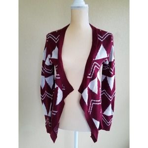 Madberry Geometric Waterfall Cardigan Boutique